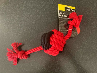 Picture of DOG TOY ACTIVE ROPE PULL RED/BLACK LARGE