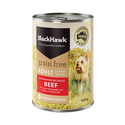 Picture of BLACK HAWK GRAIN FREE BEEF DOG 400G