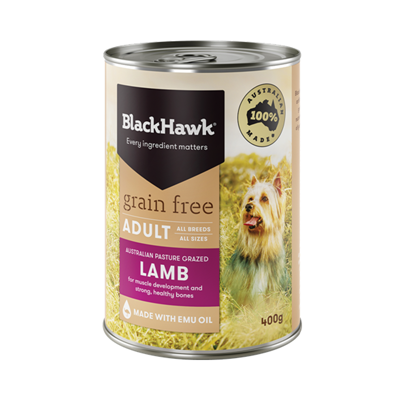 Picture of BLACK HAWK GRAIN FREE LAMB DOG 400G